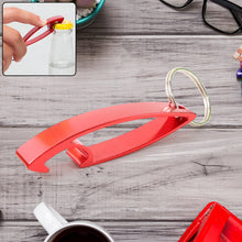 2 in 1 Compact Metal Bottle Opener with Keyring