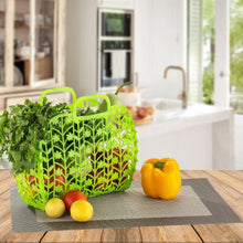 Plastic Foldable Basket Bag || Fruit & Vegetable Storage Basket (3 Pcs Set / Multicolor)