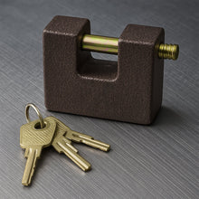 Iron lock, Brass Core and Thickened Spray Black Iron Door Lock With 5 pc Keys for Home Dormitory, Waterproof Antirust Anti-theft locks Outdoor Gate Shed Locks Warehouse Big Iron Door Drawer Lock (63 mm )