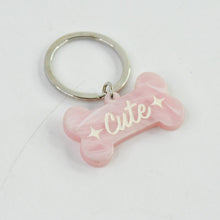 Typographic Bone Keyring 